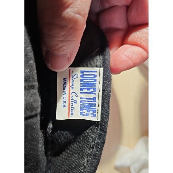 VINTAGE Looney Tunes Hat Cap Made in USA Stamp Collection Bugs Bunny & Taz 90s - Picture 3 of 13